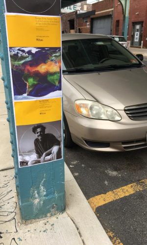 Pole poster wild postings